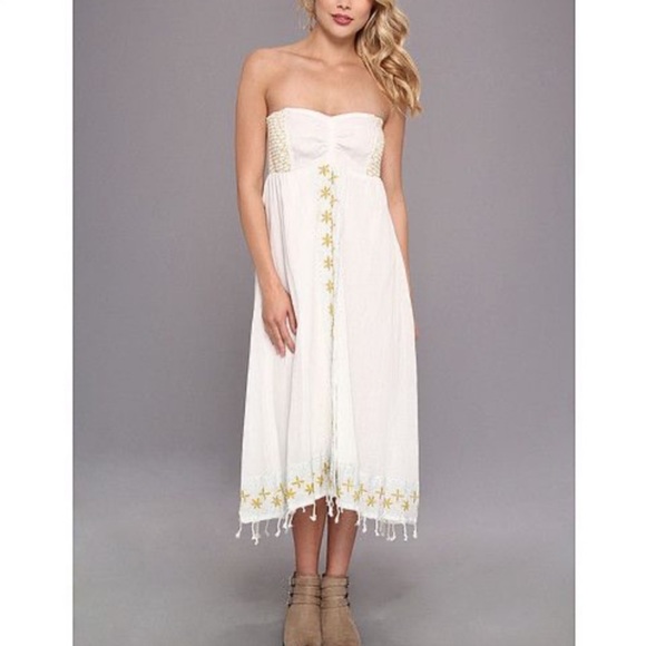 Free people strapless dress Star of India RARE ! - Picture 3 of 6